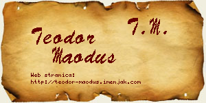 Teodor Maoduš vizit kartica